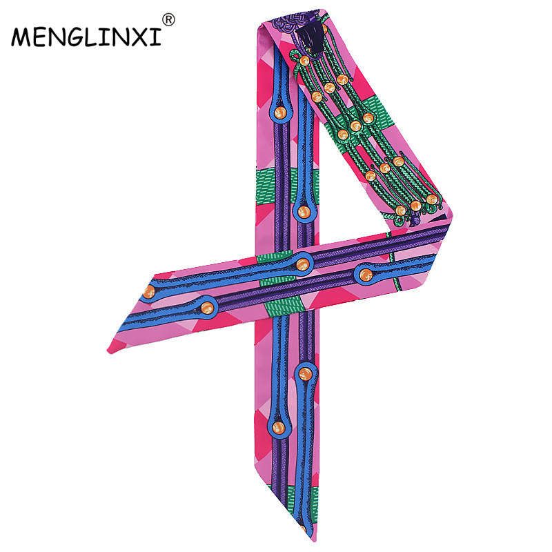 Women Bags Branded - Petit foulard en soie imprimé en