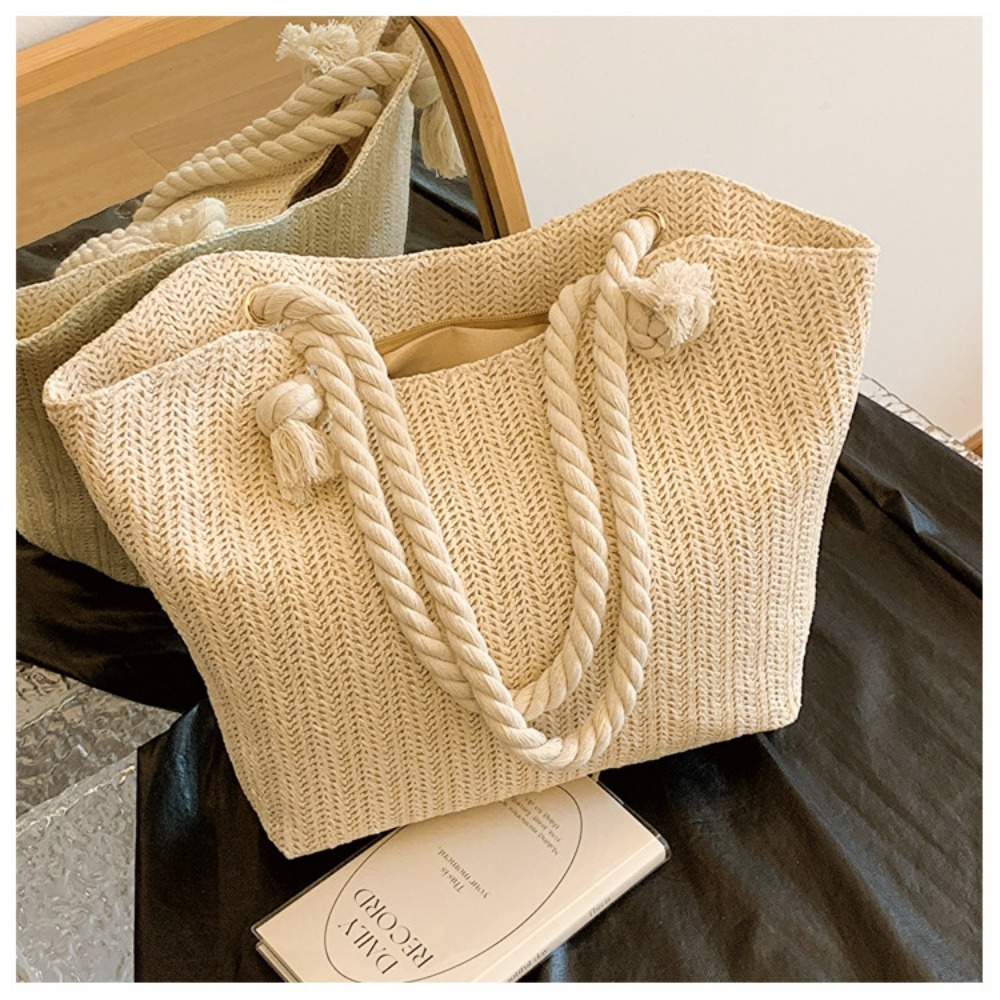 Nouveau sac de plage d'été gra - Women'S Raffia Bags avis et prix