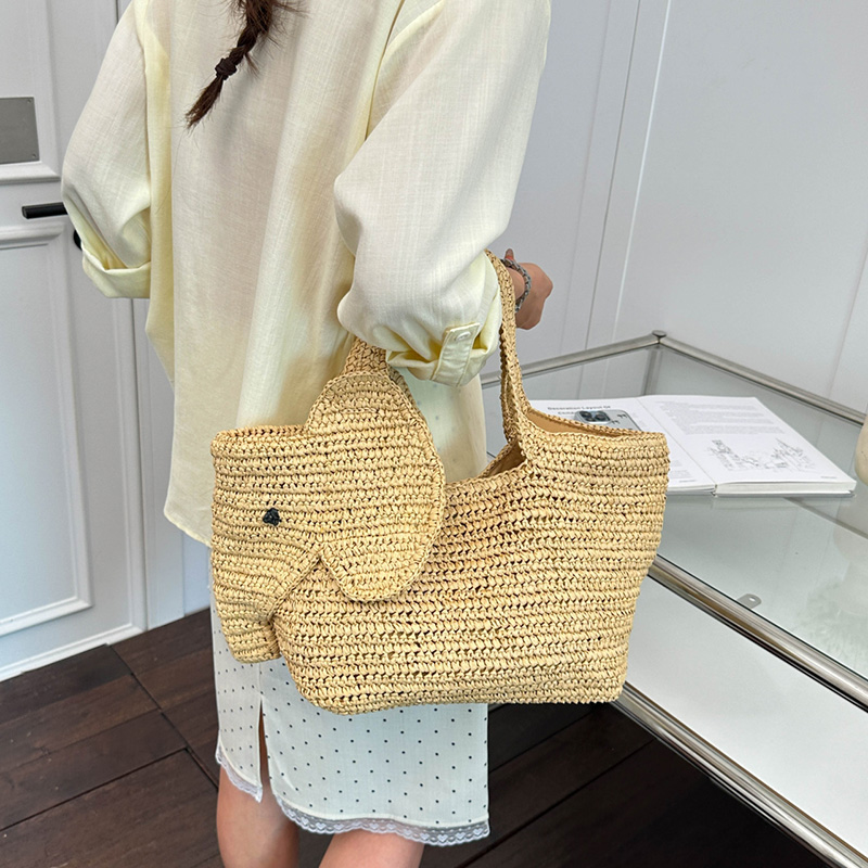 Sac à main en raphia tressé à  - Women'S Raffia Bags avis et prix