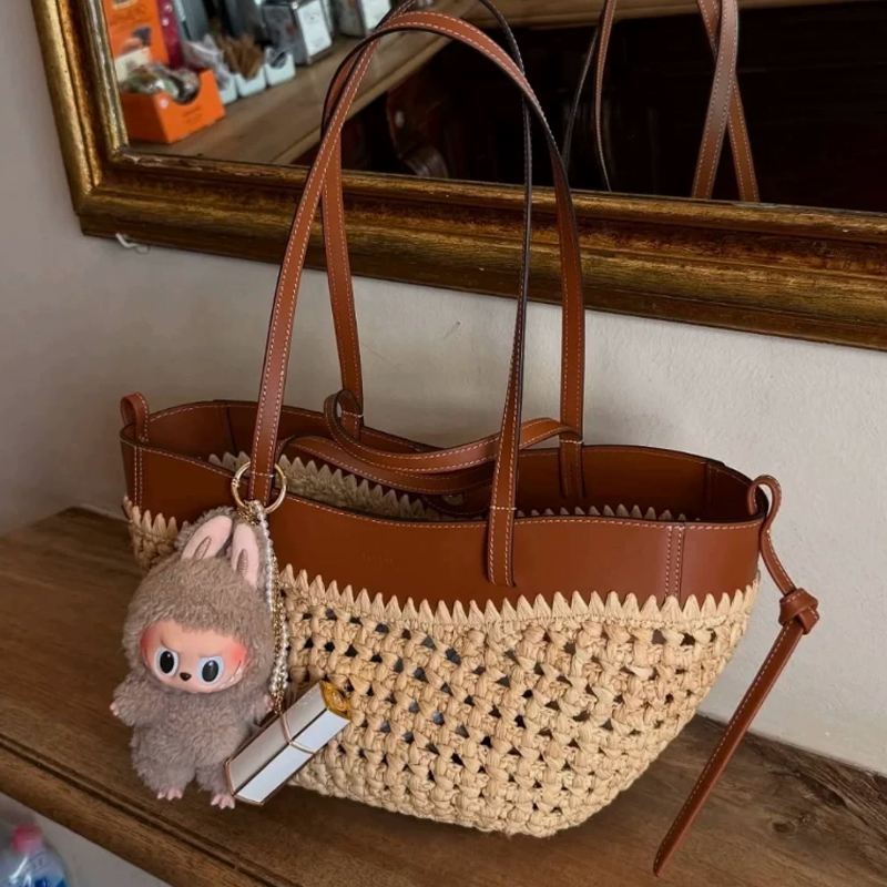 Sac fourre-tout léger en raphi - Women'S Raffia Bags avis et prix