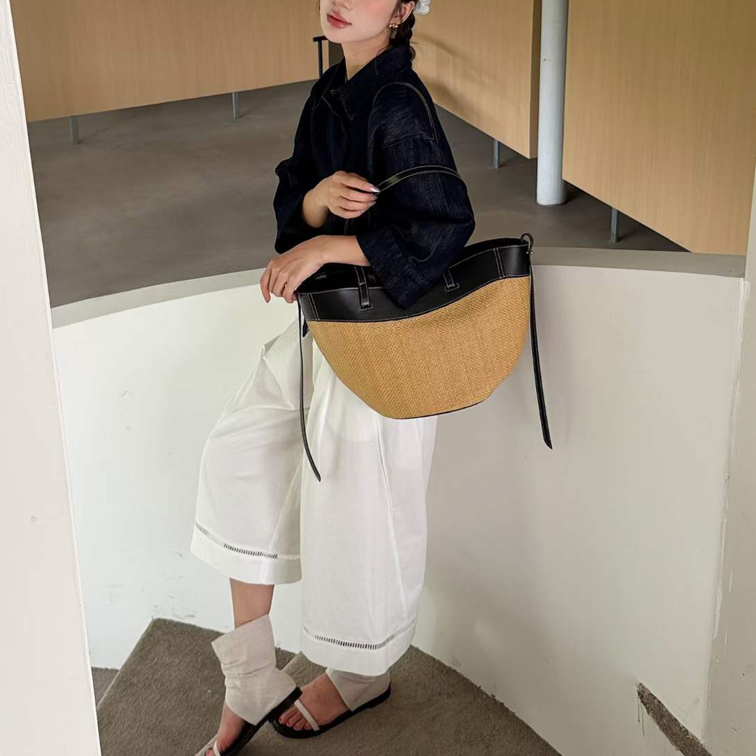 Sac fourre-tout en cuir vérita - Women'S Raffia Bags avis et prix