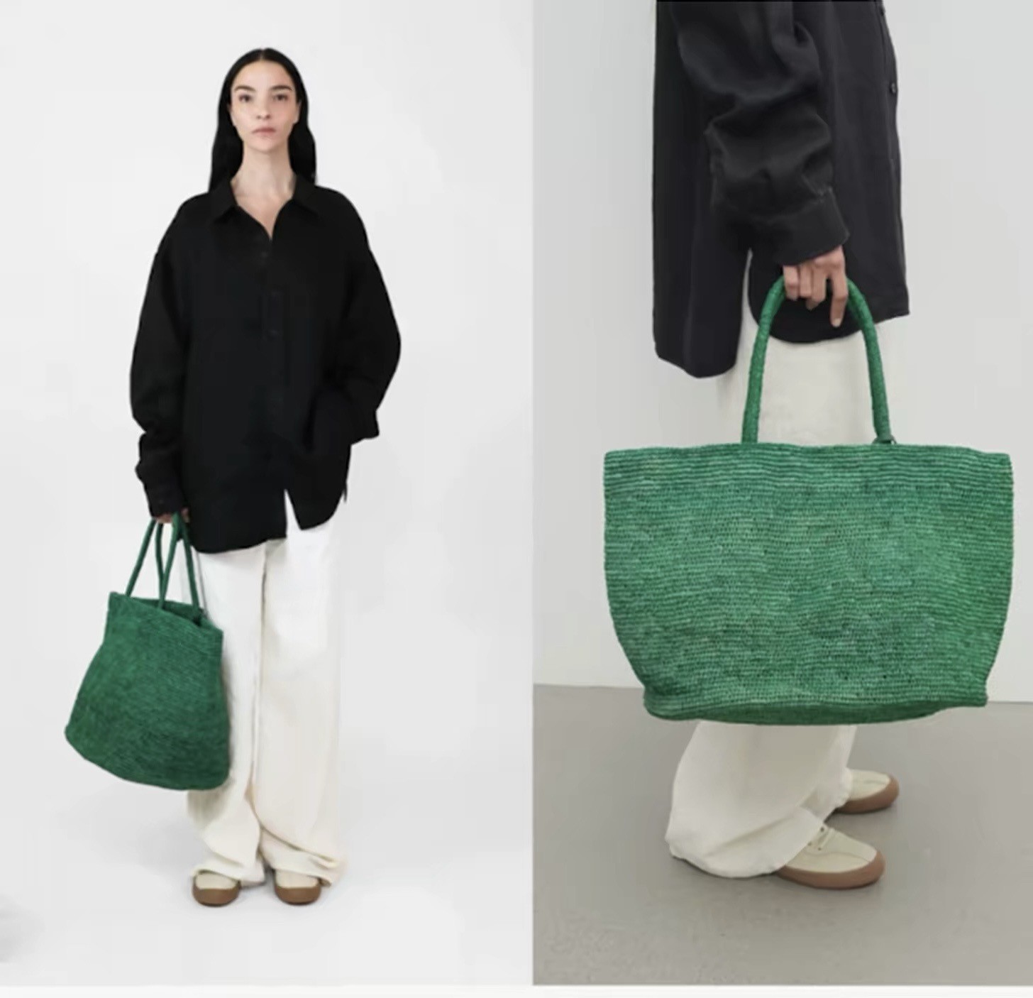 Nouveau Sac Fourre-tout Grande - Women'S Raffia Bags avis et prix